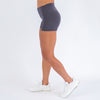 Periscope Blue Mid Rise Contour Training Shorts For Women