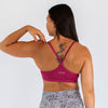 Racerback Sports Bra - Cami in Heather Sangria