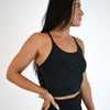 Black Pointelle Crop Tank - Switch Up