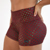 Trippy Dippy X-mas Mid Rise Contour Training Shorts For Women