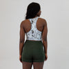 Forest Splash Racerback Crop Tank - Fitted