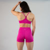 Fuchsia Purple Rib Racerback Sports Bra - Cami by FLEO