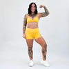 Daffodil Yellow Athletic Sports Bra - Reinette Micro by FLEO