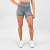 Granite Gray Micro Leopard Green High Rise Spandex Shorts