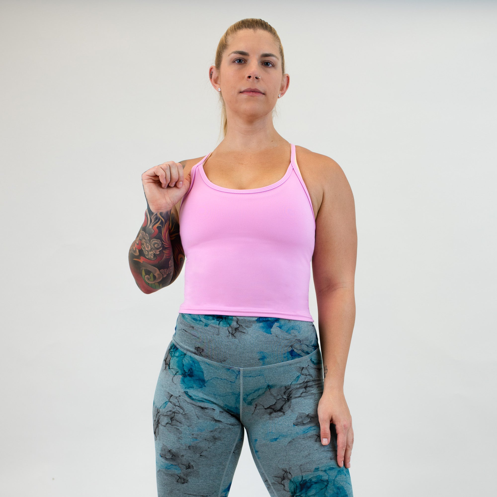 Blue Ribbed Legging 7/8 25 - El Toro