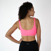 Electric Heather Pink Scoop Neck Athletic Sports Bra - Selena by FLEO