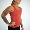 Low Back Tank - Cayenne Red Ribbed Breeze