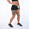 Black Low Rise Contour Spandex Shorts