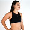 Black High Neck Mesh Sports Bra - Maeve