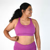 Scoop Neck Athletic Sports Bra - Sugar Plum - Isla 