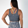 Low Back Crop Tank - Carbon Gray Breeze