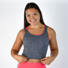 Low Back Crop Tank - Carbon Gray Breeze