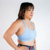 Scoop Neck Athletic Sports Bra - Chambray Sky - Isla 