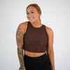 Brown Womens Crop Top - Tempo