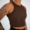 Brown Womens Crop Top - Tempo