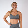 Heather Asphalt Athletic Sports Bra - Reinette by FLEO