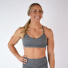 Heather Asphalt Athletic Sports Bra - Reinette by FLEO