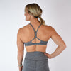 Heather Asphalt Athletic Sports Bra - Reinette by FLEO