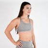 Scoop Neck Athletic Sports Bra - Heather Shark - Isla 