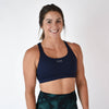 Navy Scoop Neck Sports Bra - Isla 