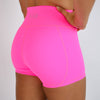 Neon Pink High Rise Spandex Shorts