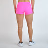 Neon Pink Mid Rise Contour Training Shorts For Women