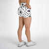 Rose Dot V Waistband Spandex Gym Shorts