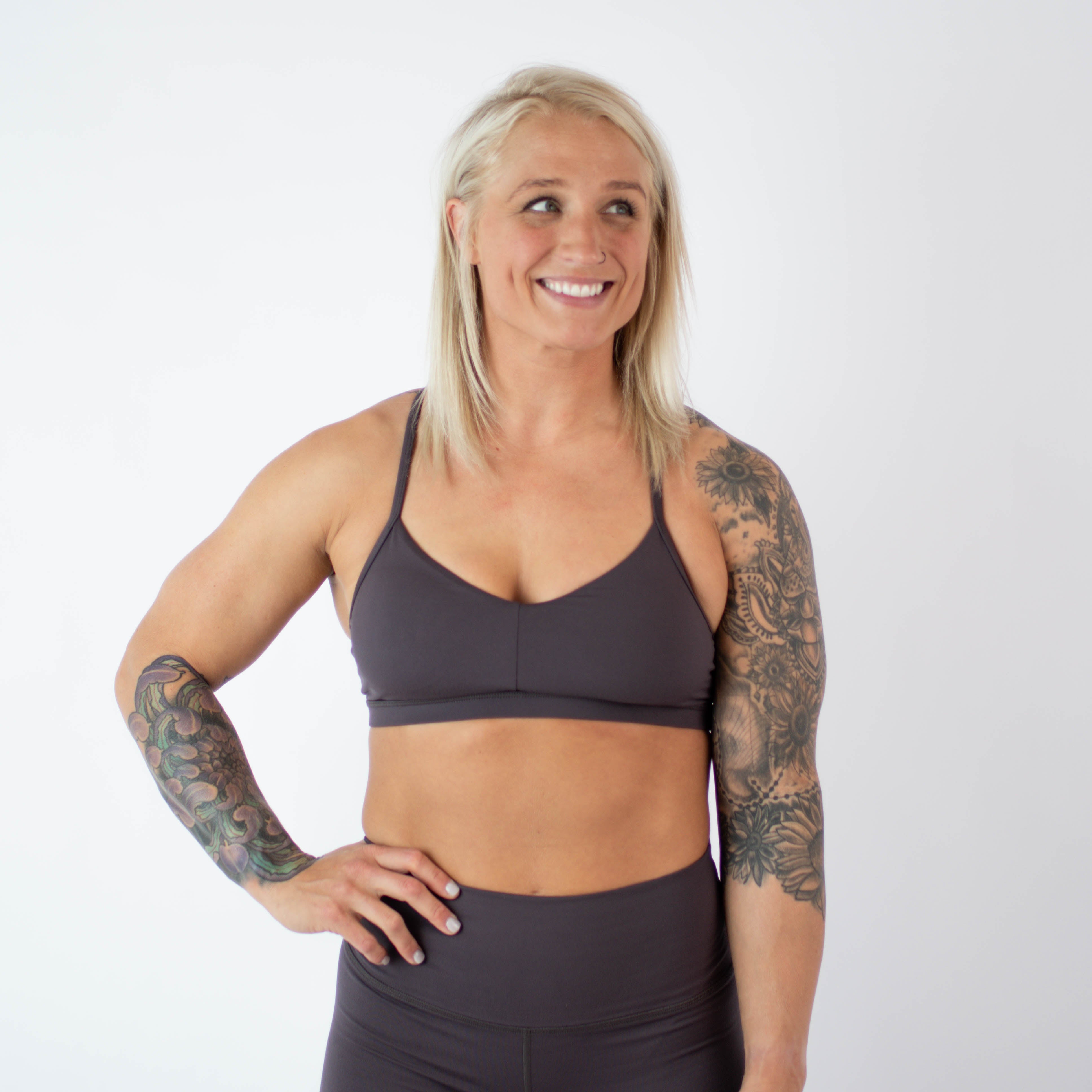 Geo Static Athletic Sports Bra - Reinette by FLEO