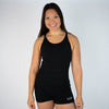 Women's Singlet in Black for Powerlifting and Olympic Lifting