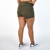 Toffee V Waistband Spandex Gym Shorts