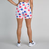 USA Smiley High Rise Spandex Shorts