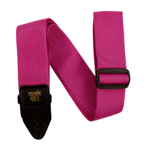 Ernie Ball Strap Polypro Raspberry & Black