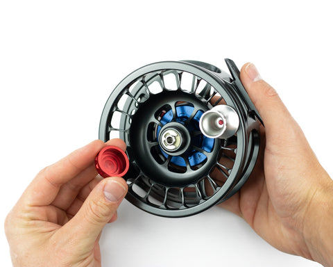 Removing spool fastener from the seigler fly reel. 