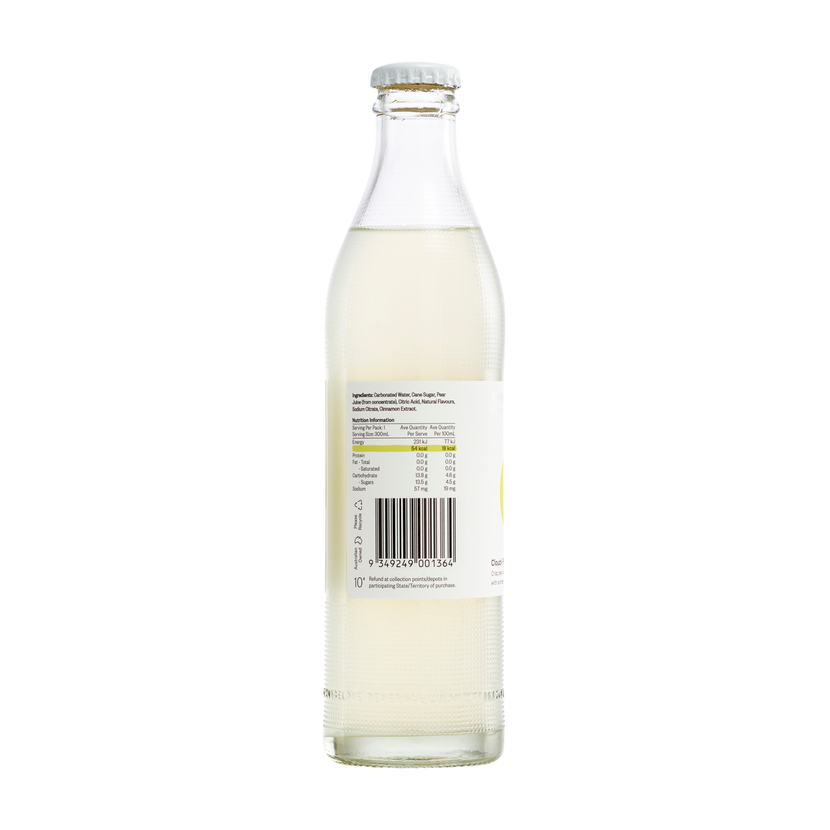 Cloudy Pear & Cinnamon Lo-Cal Soda 300ml x 24