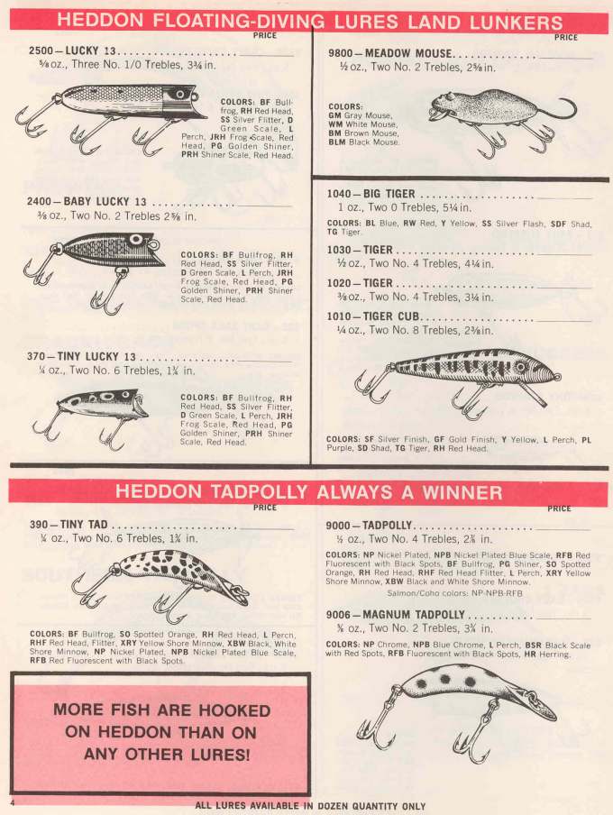 Heddon 1971 Catalog