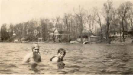 Crooked Lake-Aunt Mimmie & Edith Dills (right)