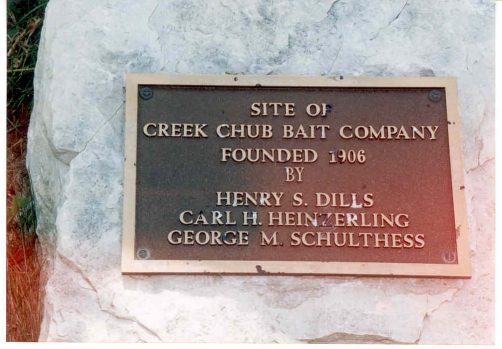 This was placed on the site where the C.C.B.Co. was located in Garrett, Indiana when the factory was taken down