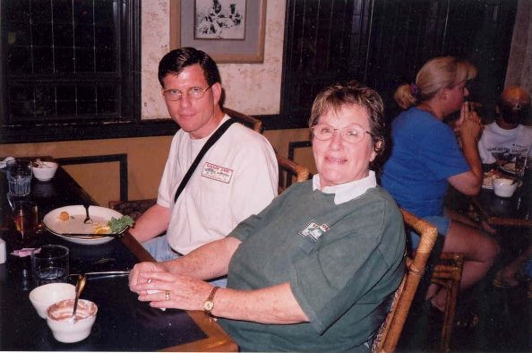 Anita Rolfe & son Ted Thill at Bass Pro Shops in Springfield, Missouri 2004