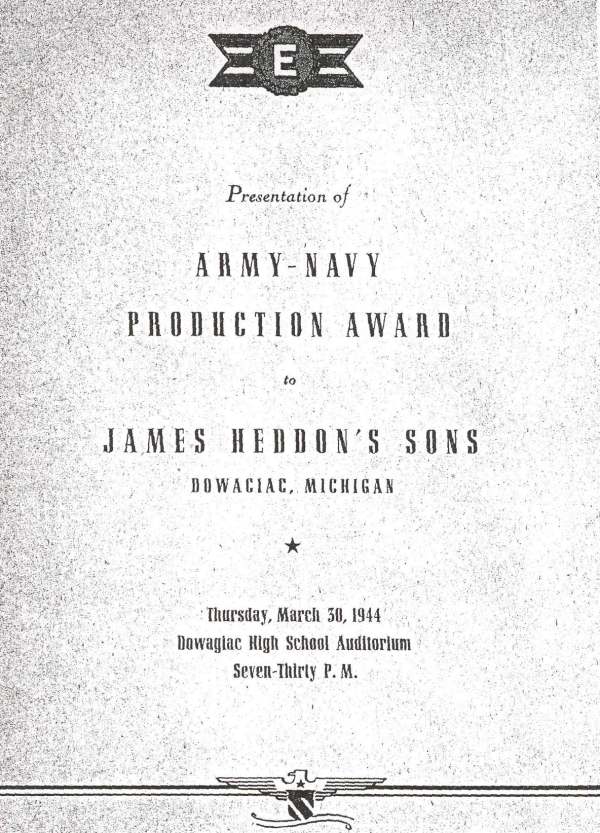 Brochure Cover of the Production Award Ceremony