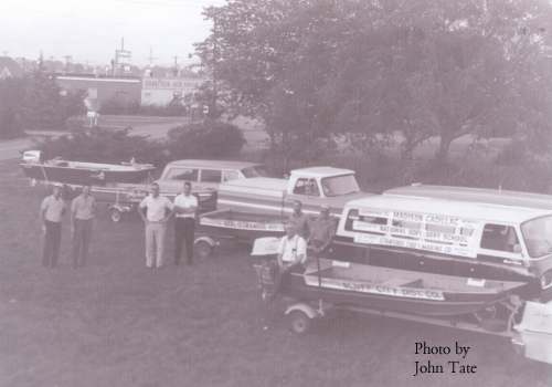 May 27, 1967 - From Left to Right:  Ed Howze - Dennis Demo - Bill Dance - Charles Spence - Charles Lewis - Clyde Harbin - Framk McDougall (seated)