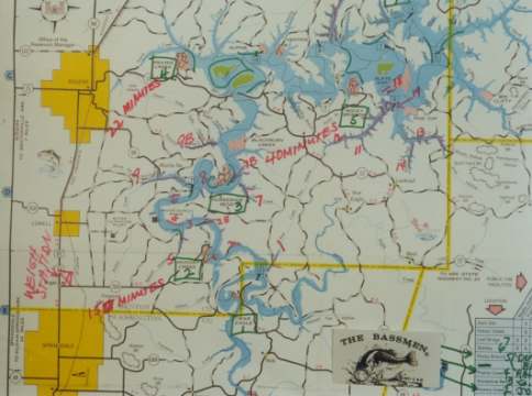Map of Beaver Lake, Arkansas