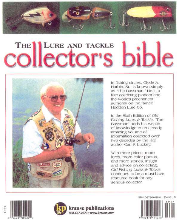 Back Cover of Old Fishing Lures & Tackle