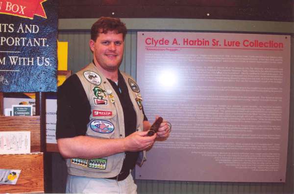 Tim Watts, Grandson of Mr. & Mrs. Clyde A. Harbin, Sr. visited Bass Pro Shops "Sportsman Warehouse" July 22, 2002.