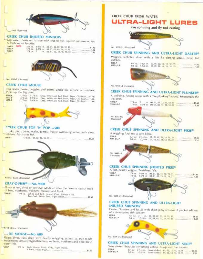 Creek Chub 1967 Catalog