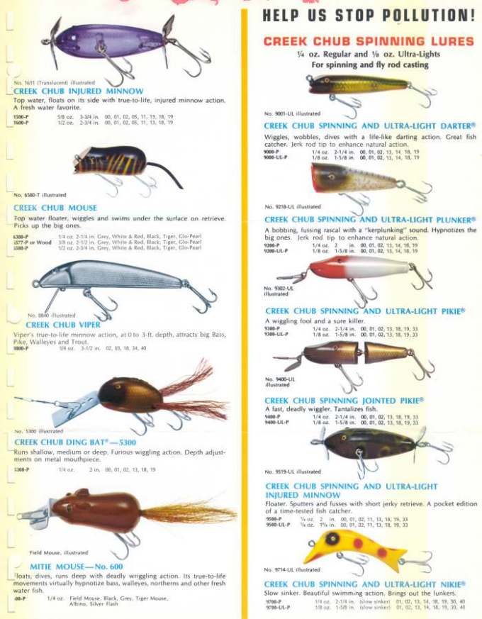 Creek Chub 1971 Catalog