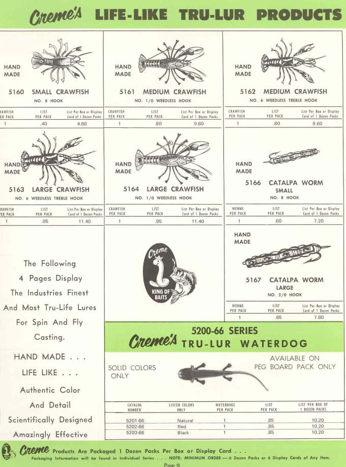 Creme Lure Company Catalog