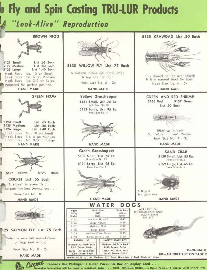 Creme Lure Company Catalog