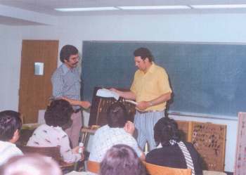 Dudley Murphy (left) and John Goodwin (right) at the Springfield NFLCC event in April 1976