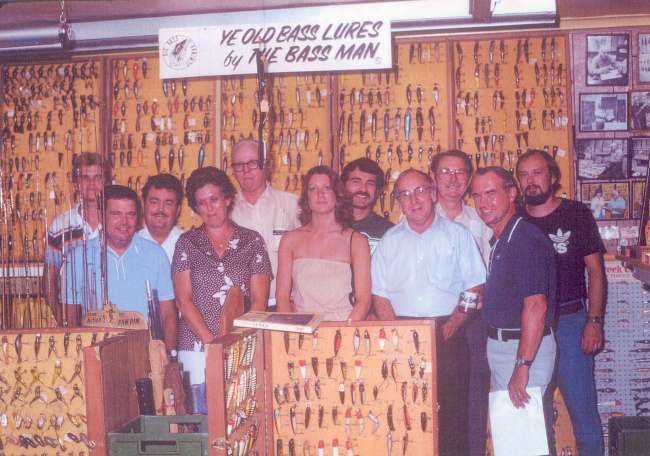 July 17, 1981 - Mr. and Mrs. Clyde A. Harbin Sr. 1105 Marlin Road, Memphis had invited the NFLCC membership to visit their Antique Lure Collection. Not all members attended because they were busy setting up displays and trading.