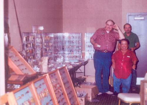 1981 Memphis Tennessee Swap Meet - Dick Streater (left) - Jackie Hewlett (front) - Joe Courcelle (right)